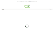 Tablet Screenshot of greencotton.com.my